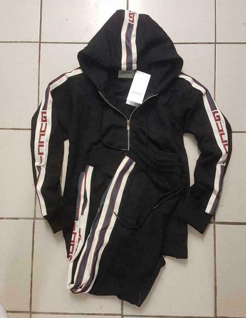 mens black gucci tracksuit